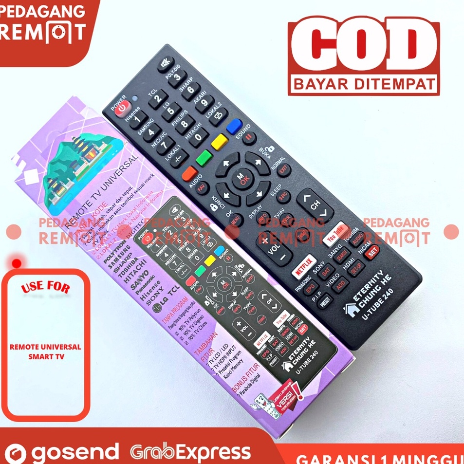 Harga Termurah Remot Remote TV Android Smart TV Tabung LCD LED Multi Universal (Philips, Daewoo, Tos