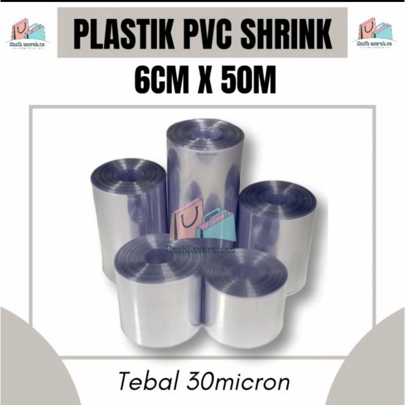 

PVC Shrink Plastik Shrink Film Plastik Segel Kemasan Ukuran 6cm x 50meter