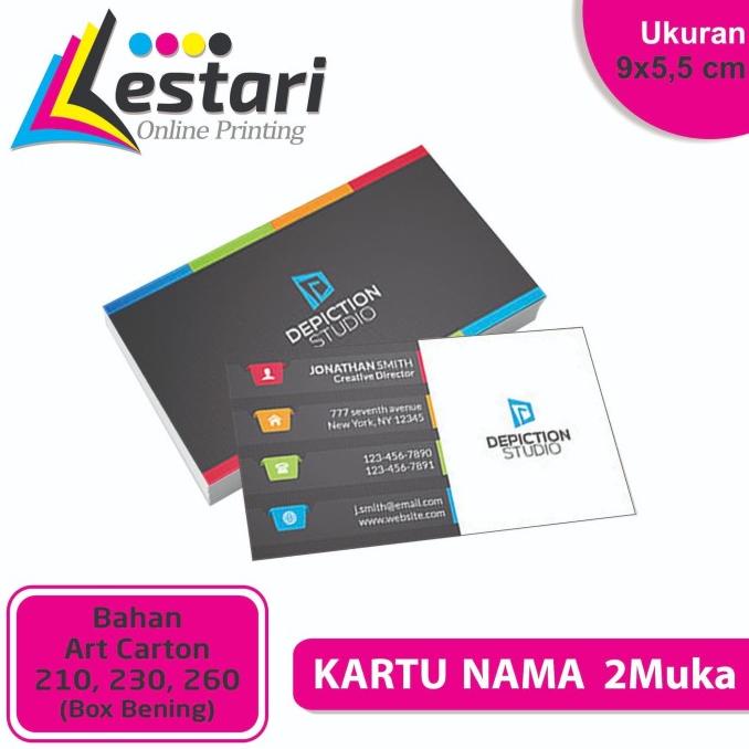 

8.8 Promo Opening!!! Kartu Nama Art Carton 260Gr 2 Sisi + Box Mika