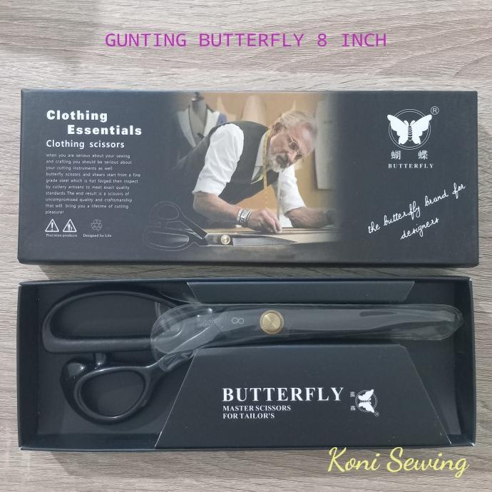 

langsung order saja] Gunting Kain/Gunting Jahit Butterfly 8 Inch Original