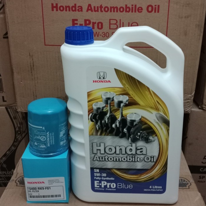 Oli HONDA E - PRO BLUE SN 5W -30 PAKET FILTER Oli HONDA 4 LITER