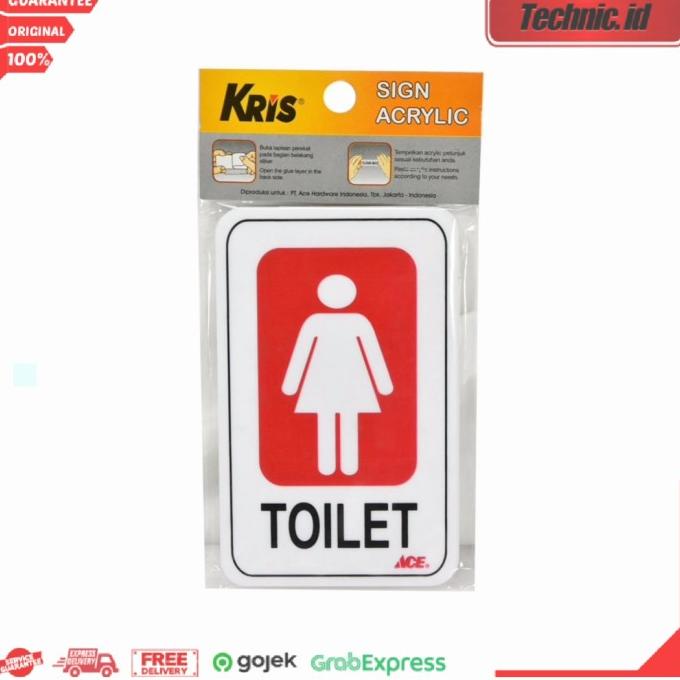 

Stiker Anodized Akrilik Toilet Pria Dan Wanita 10X16 Stiker Informasi Original