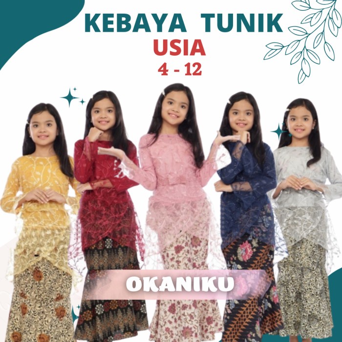 Termurah Kebaya Anak Perempuan Modern 14 Tahun Set Brokat Mutiara Sd Smp