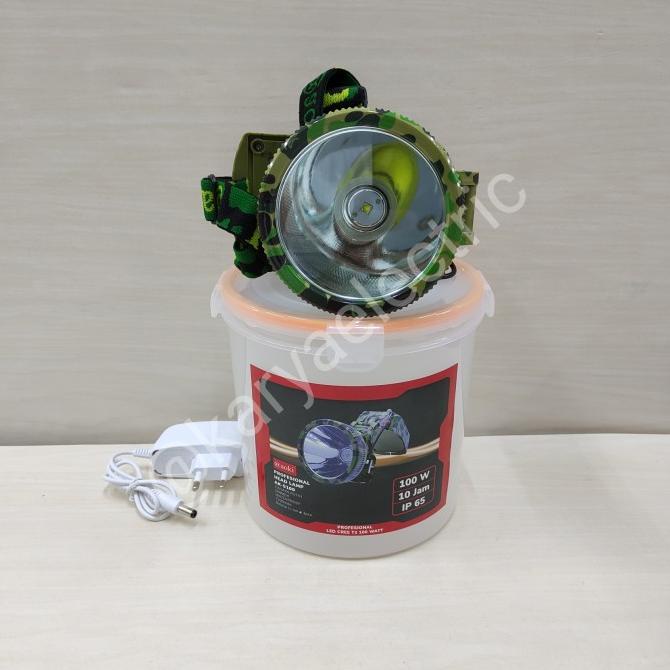 =====] SENTER KEPALA HEADLIGHT HEADLAMP AOKI AK-S100 AK S 100 100WATT CHARGE