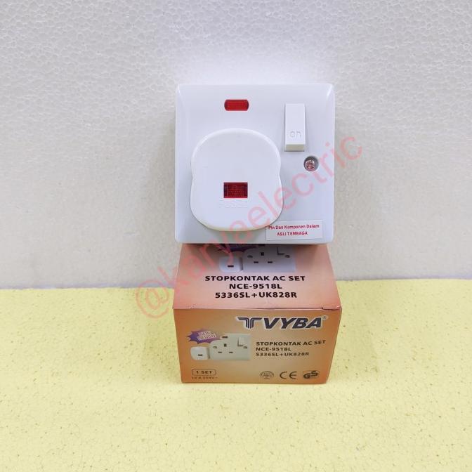 ] STOP KONTAK AC SET + BOX OUTBOW TEMPEL VYBA NCE-9518L ORIGINAL