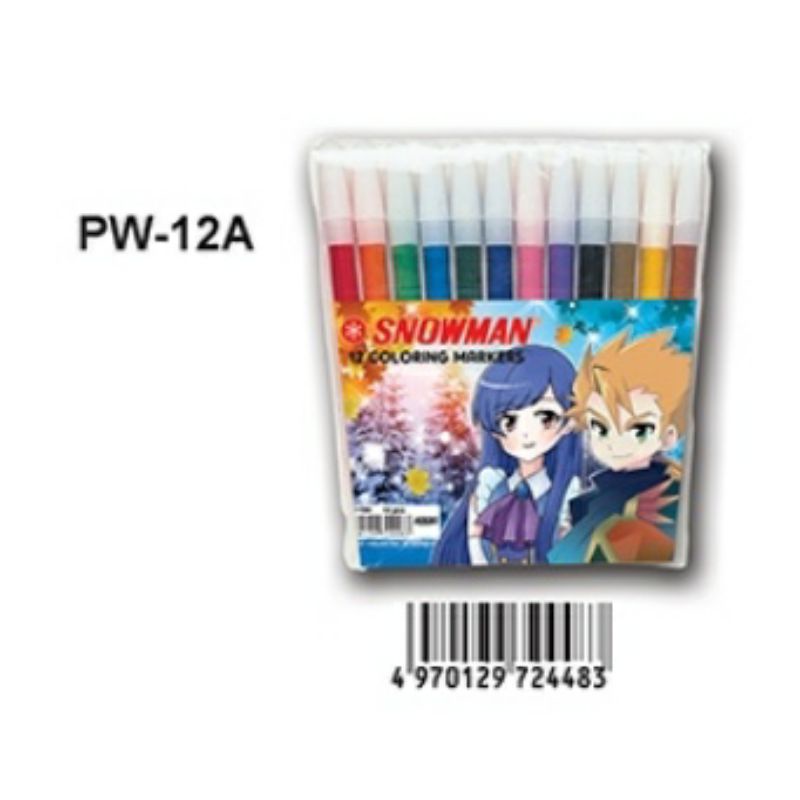 

Spidol 12 Warna Snowman PW-12A