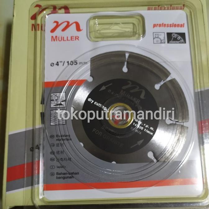 Mata Pisau Potong Granit Muller / Diamond Wheel Muller 4"