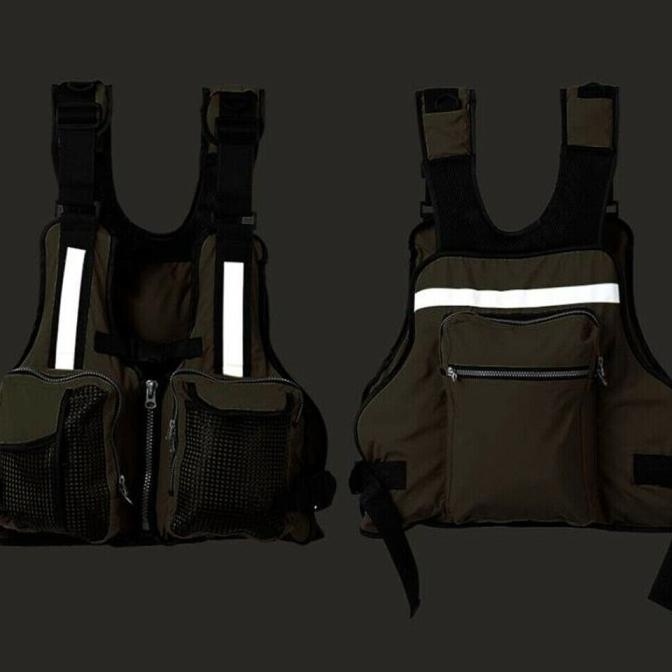 Rompi Pelampung Dewasa Jaket Pelampung Banyak Saku Rompi Pancing