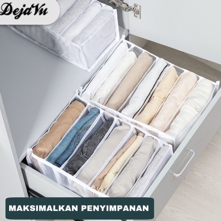 →  Vg Dejavu Sekat Pembatas Laci Pakaian Organizer Storage Box Kotak Penyimpanan Baju Celana Jeans O