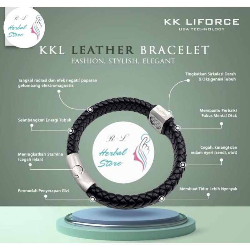 KK Leather Bracelet | Gelang Kulit Asli | Gelang Keren |Gelang remaja KK LIFORCE