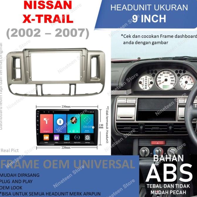 Frame Nissan Xtrail X-Trail 2002-2007 T30 Head unit Android 9 Inch