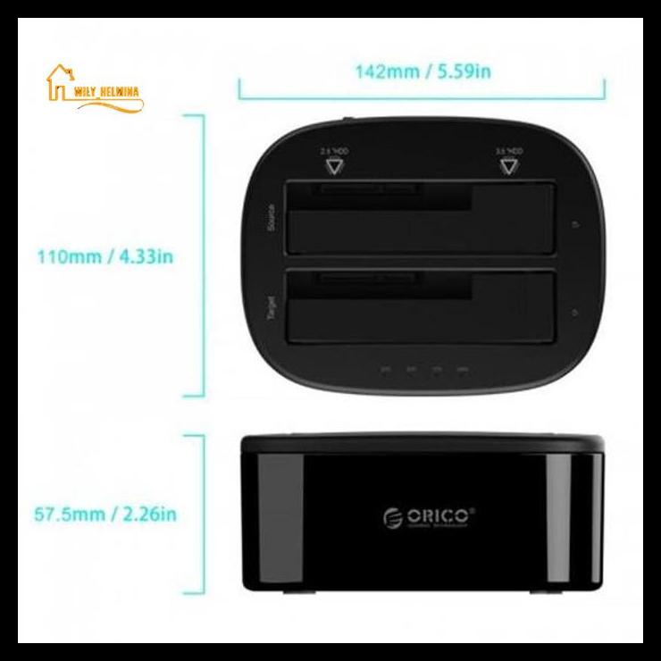 ORICO 6228US3-C docking hardisk 2.5/3.5 HDD/SSD USB3.0 dual-bay wily_helmina