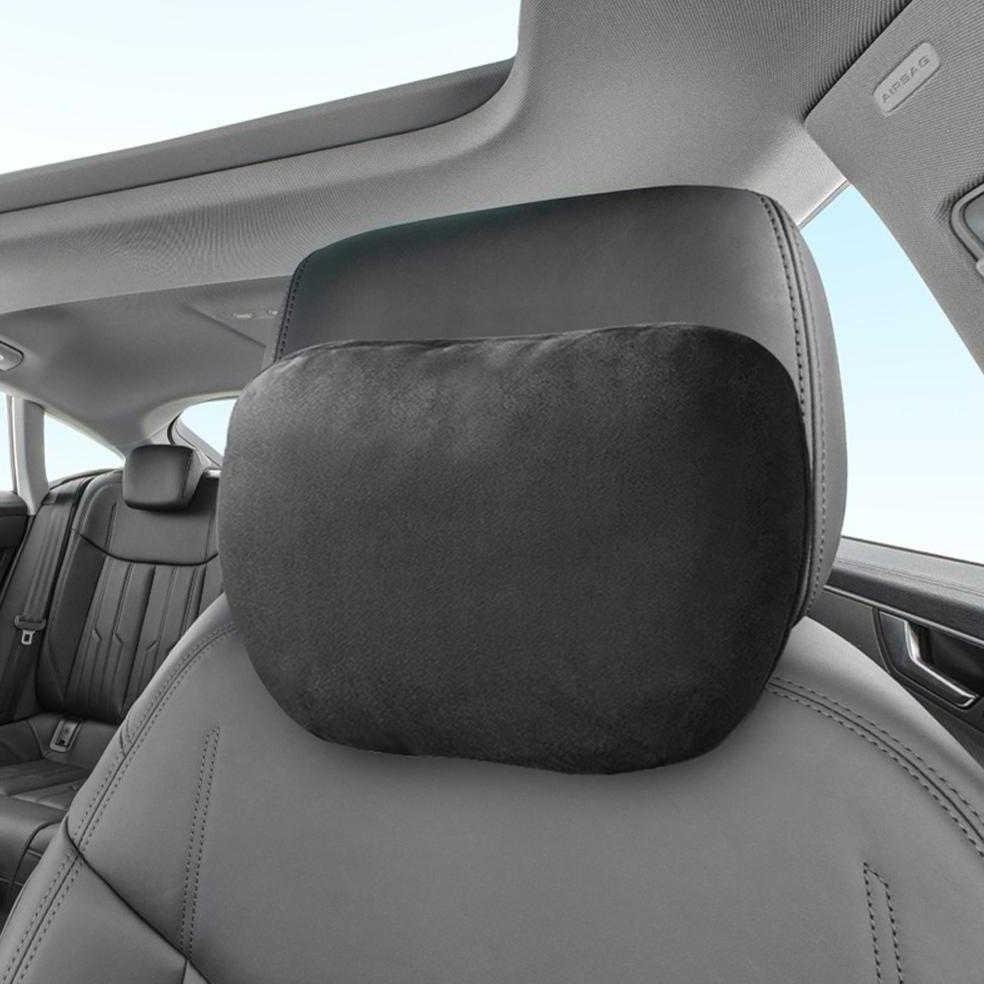 Bantal Leher Headrest Sandaran Kepala Kursi Mobil