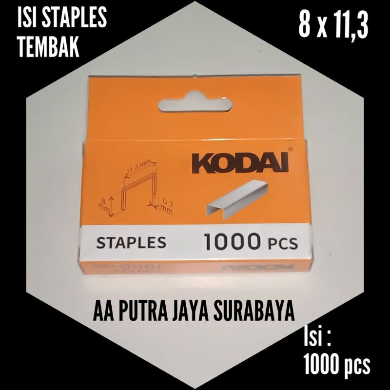 

Isi Staples Tembak 8 x 11,3 isi 1000 pcs