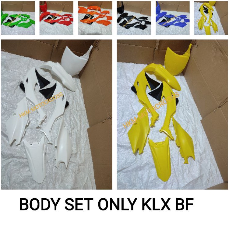 Kirim Sekarang body kit set klx bf 2015 bodi kit set kap set sayap tangki sayap jok sepakbor depan b