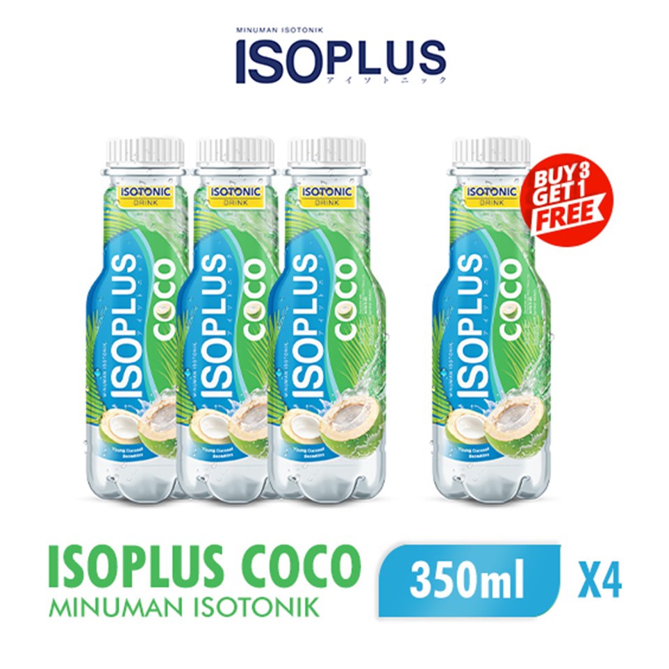 

↑Ready✲➚ GCPHE [Buy 3 Get 1] Isoplus Isotonik Siap Minum Coco Botol 350 Ml W57 ➘Ready Stock