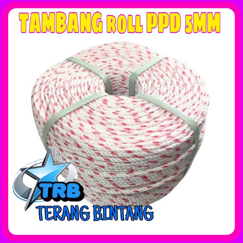 

Murah TAMBANG PPD 5MM PANJANG 50METER/TALI TAMBANG TRUK/TALI PLASTIK/TAMBANG PENGIKAT BARANG 56