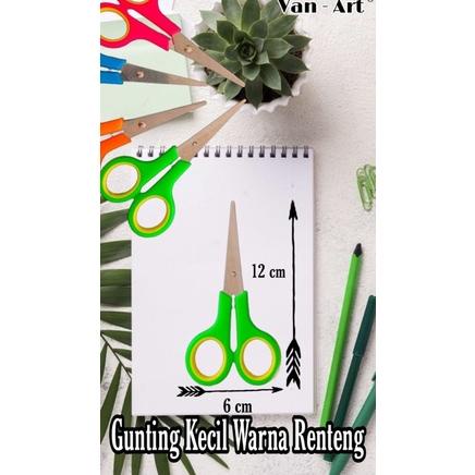 

8.8 (Harga 1 Renteng Kecil = 12Pcs ) Gunting Kecil Warna, Pemotong, Alat Potong, Gunting Warna Grosir !!