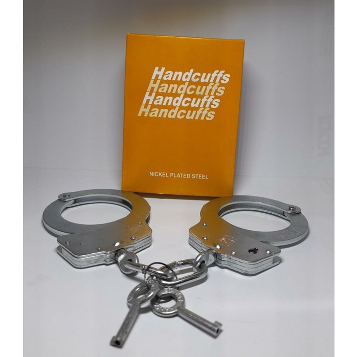UA1 BORGOL TANGAN STAINLESS{BORGOL TANGAN HANDCUFFS{BORGOL TANGAN SATAM/SECURITY PK4