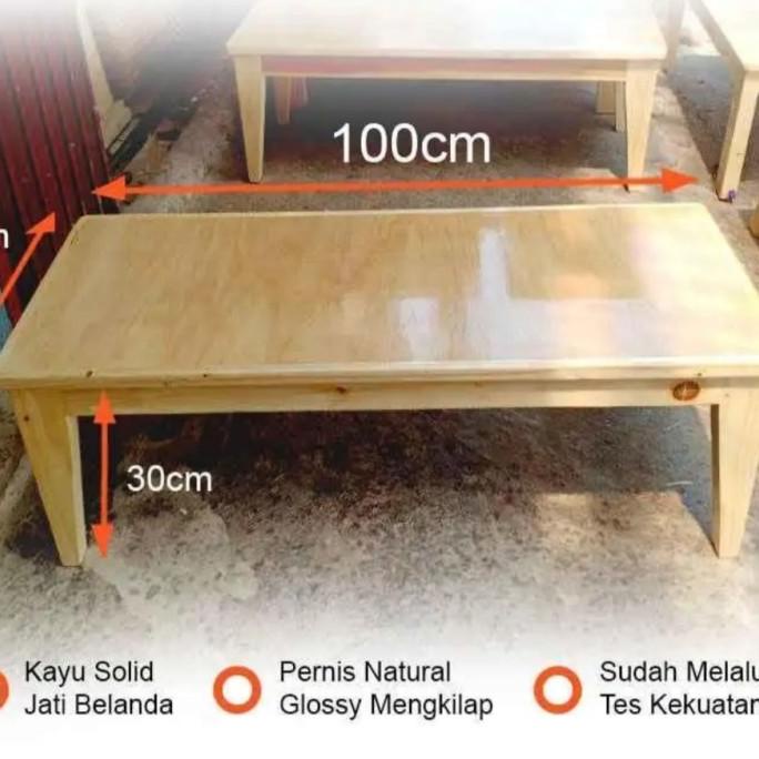 Meja Belajar Lesehan Kayu