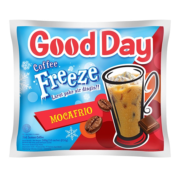 

GOOD DAY FREEZE MOCAFRIO ISI 10 SACHET X 30 GR - KOPI