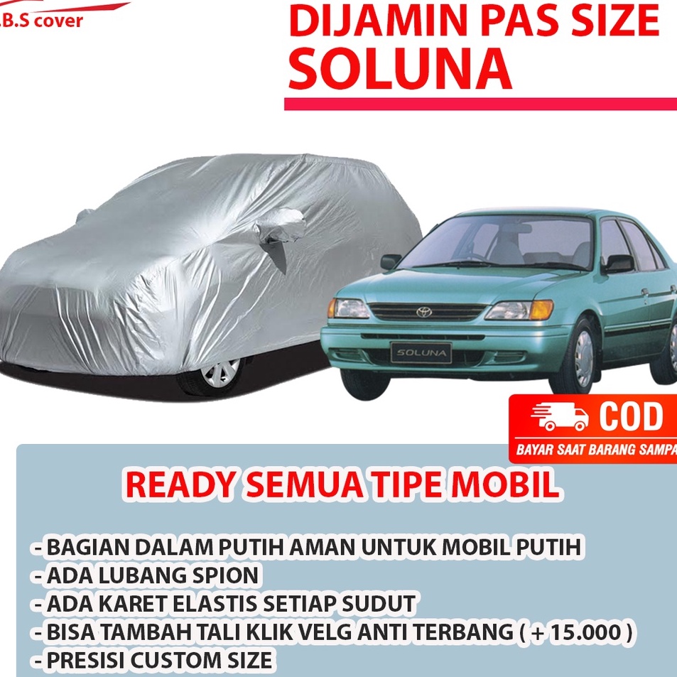 Cover Mobil Soluna Sarung Mobil Soluna/twincam/corolla twincam/corolla great/corolla dx/corolla se/b