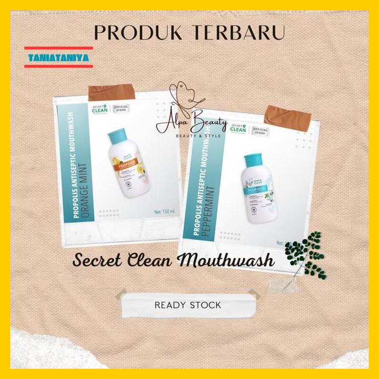 SECRET CLEAN PROPOLIS MOUTHWASH OBAT KUMUR NAFAS SEGAR OBAT KUMUR taniataniya