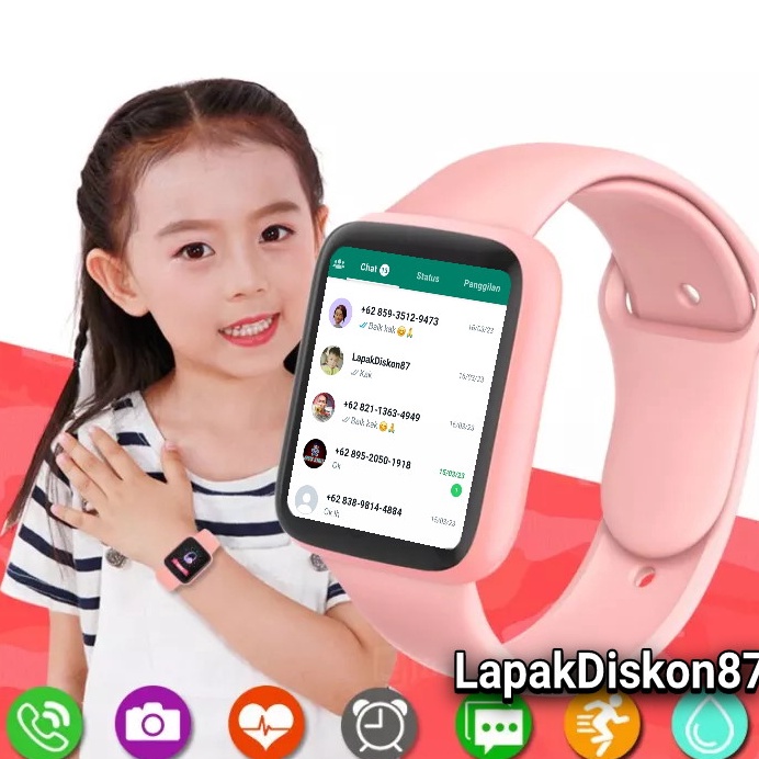 Termurah Jam Tangan Pintar Android LED Digital Jam Tangan Hp Android Notif Wa SMS monitor kesehatan 