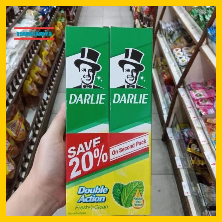 PASTA GIGI ODOL DARLIE DOUBLE ACTION ORIGINAL TWIN PACK 2 x 225 g taniataniya