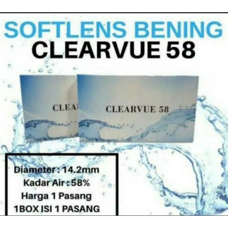 IA7 SOFTLENS BENING CLEARVUE 58 MINUS 0.50 S.D -10.00 SOFLEN KEMENKES T2R