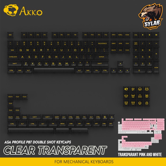 Akko Clear Transparent Keycaps 155 Set ASA Profile