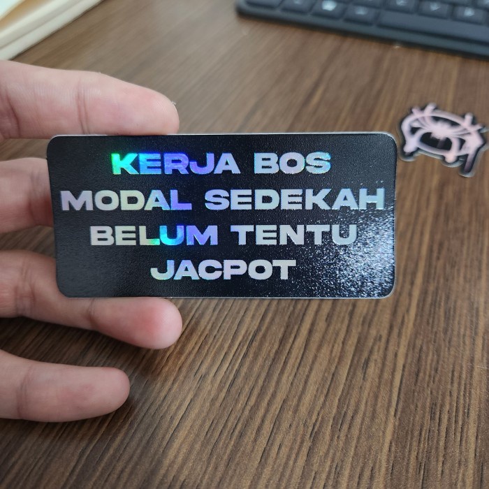 

Sticker Hologram Anime - PSH1865 - belum tentu jacpot