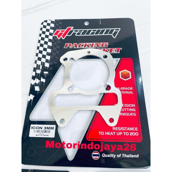 Paking stroke paking blok seher almunium 3mm beat karbu scoopy karbu GF Racing