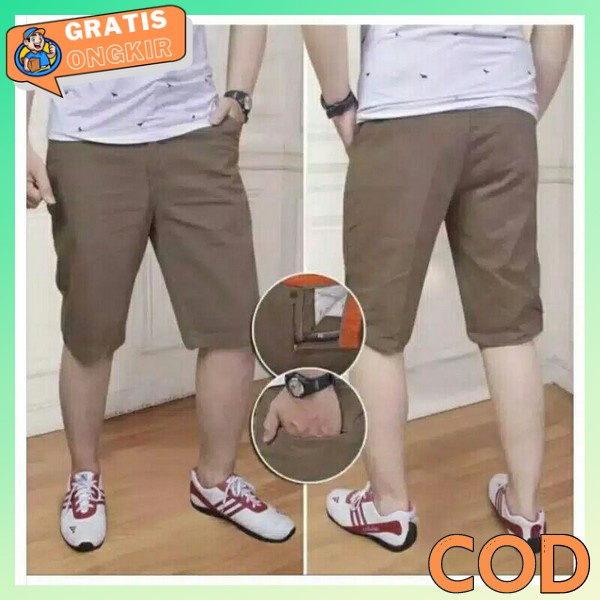 Chinod Pendek Modern Xinos Kancing Resleting Celena Chinose Import Premium Clana Pendek Cowok Keren 