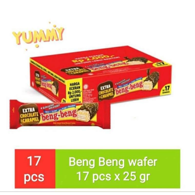 

WAFER BENG BENG CHOCOLATE 425 Gr (1 BOX ISI 17),