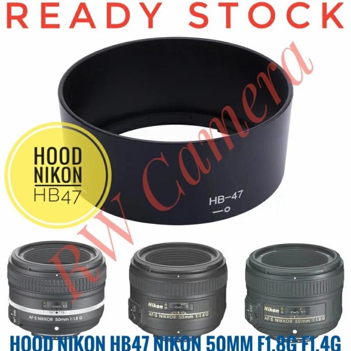 Lens Hood Nikon Hb47 Hb-47 50Mm F1.4G F1.8G Lensa Yongnuo 50 Mm 35Mm