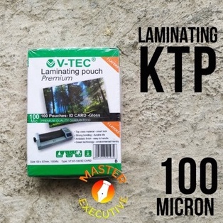 

[88M] (1pack isi 100) Plastik Laminating V-tec Ukuran KTP / Sim / Id Card 100Mc ➲Dijual