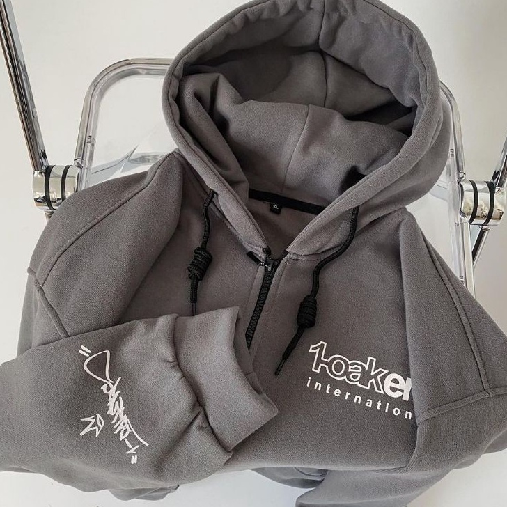 GDPM3878㊌ Oaker Ziper Hoodie Oversize | Size M.L.XL Oversize | 1oaker Style Korean Oversize ㊦