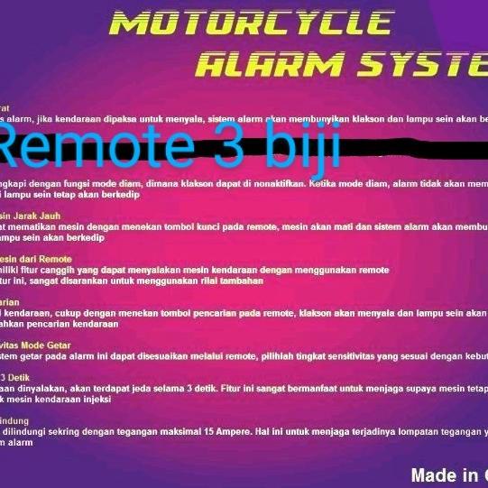 Alarm Bohante Bht Gold B-008 Remote Motor Starter Silent Mode Injeksi