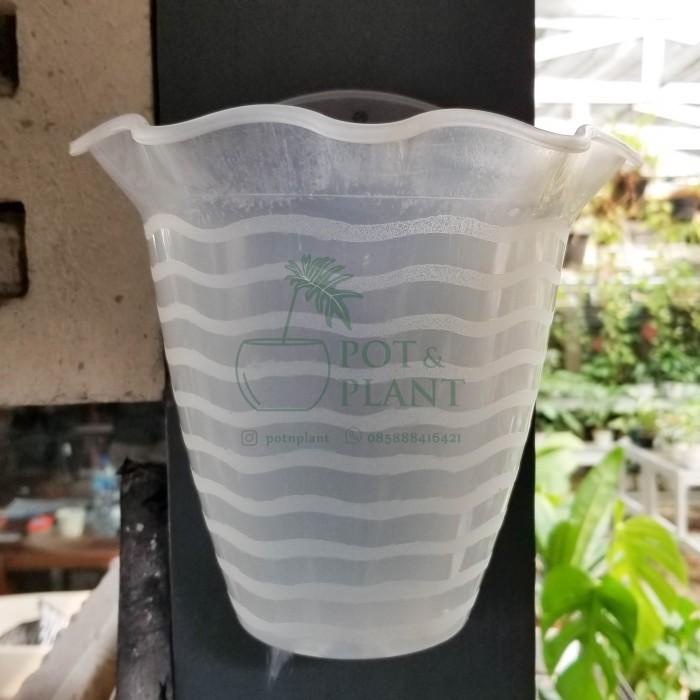 Best Seller (Lusinan) Pot Nkt Ombak 619 Bening Transparan Tempel Dinding