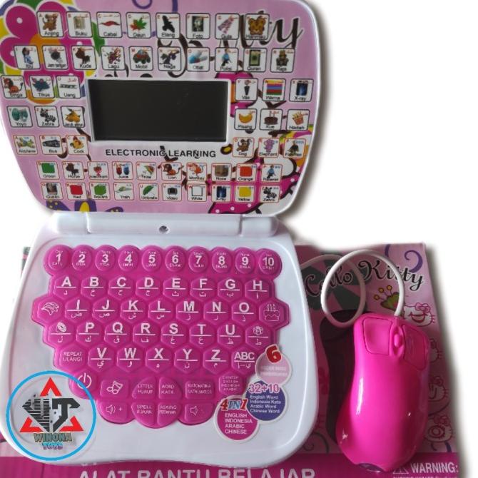 MAINAN ANAK LAPTOP LAPTOPAN ALAT BANTU BELAJAR 4 BAHASA LCD + MOUSE