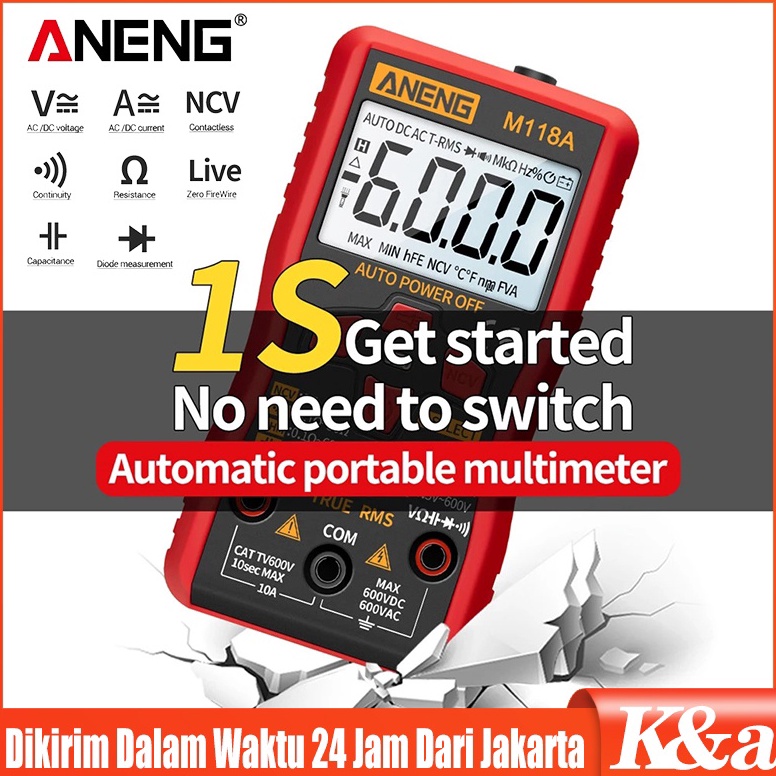 TERBAIK. Multimeter Digital Avometer Multitester NCV Original