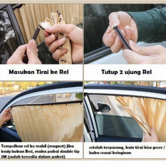 Hordeng Jendela Mobil Tirai Magnet Mobil All Rush/Terios