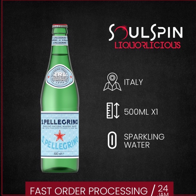 

✹Baru❀ 0JCKI San Pellegrino Sparkling Mineral Water 500ml E77 ✶Stock Banyak