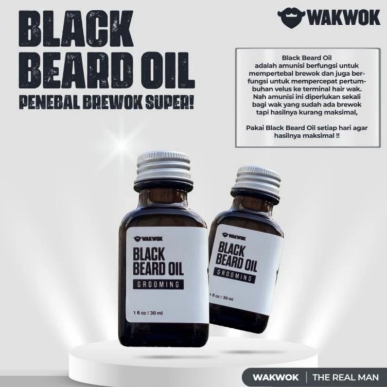 Harga Termurah R8JNI [BBO] BLACK BEARD OIL BBO by WakWok Beards M80 ✳Diskon