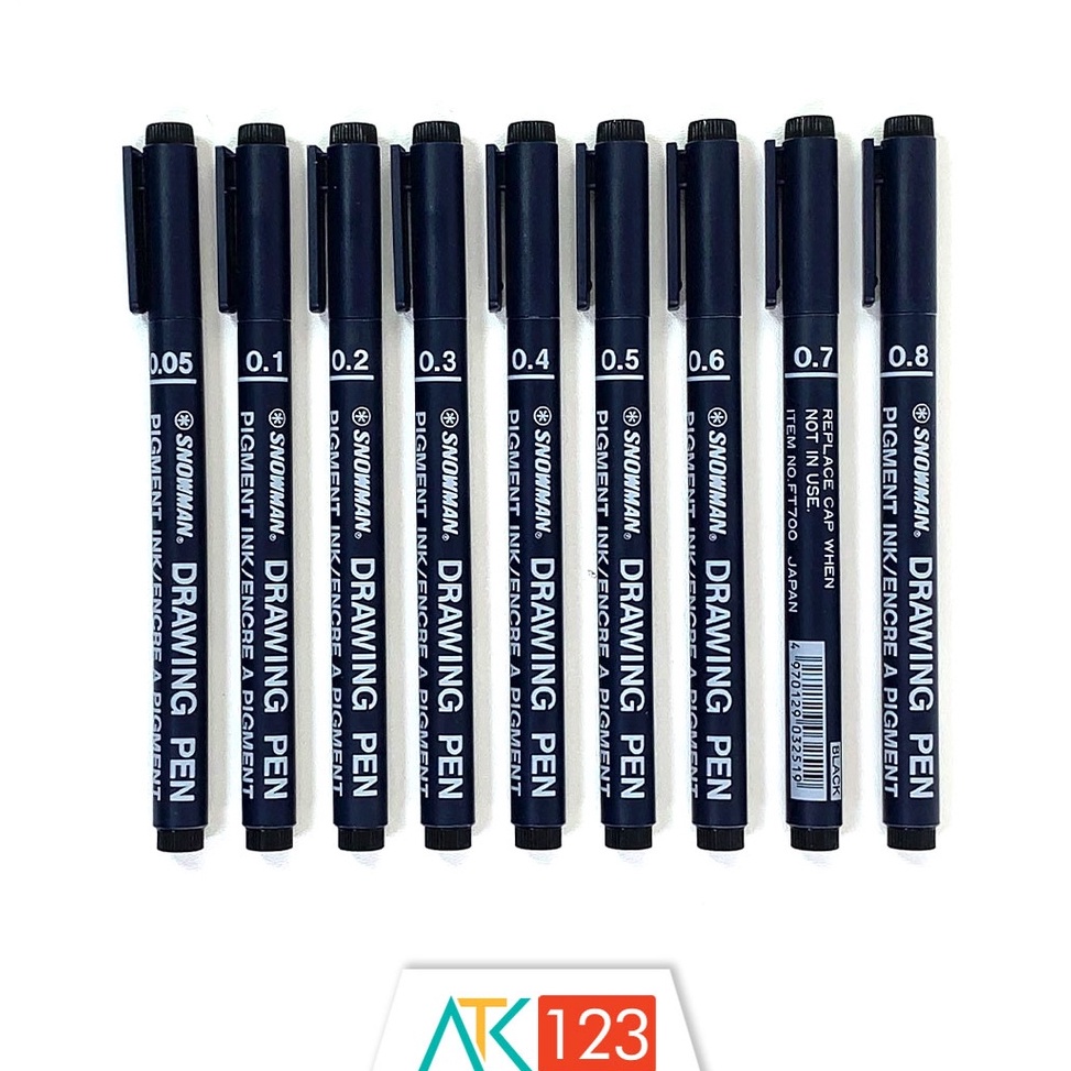 

>V44859) Pulpen / Spidol Gambar / Drawing Pen Snowman FT700