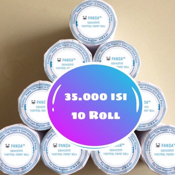 

❤[PROMO ⚡ALE!!!]❤ KERTAS STRUK KASIR/PPOB PAPER ROLL 58x40 MM THERMAL POS RECEIPT MINI PORTABLE/MOBILE PRINTER 58MM