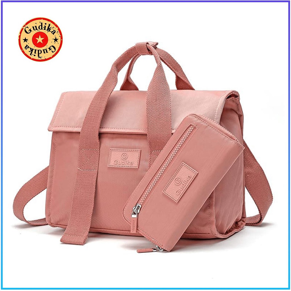 Menarik.. PROMO GUDIKA 5118 - Tas Set Dompet Selempang Wanita Kekinian Import Original Terbaru Bahan