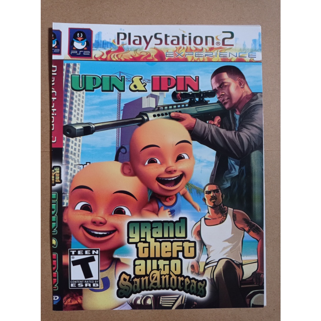 Kaset Game PS 2 - GTA SA MOD Upin Ipin Kaset Game PS2 + Cover Murah