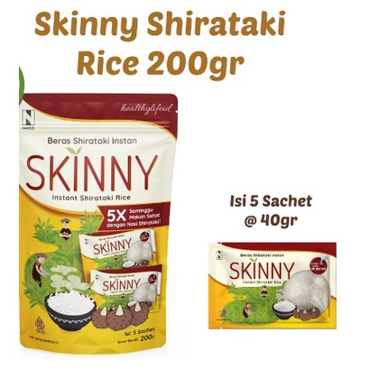 

Modis.. Natgo Skinny Shirataki Rice Pouch 200gr / Beras Shirataki Skinny Cocok Untuk Diet beras porang B6W